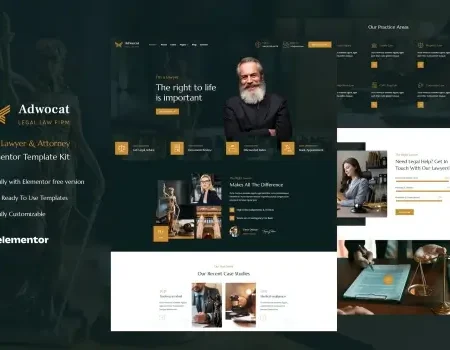 Adwocat – Law Firm & Attorney Elementor Template Kit
