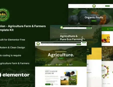 Agrion – Agriculture Farm & Farmers Template Kit