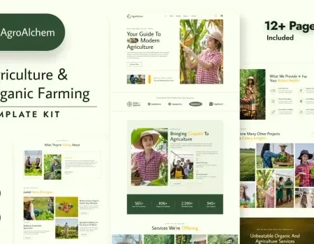 AgroAlchem – Agriculture & Organic Farming Elementor Template Kit