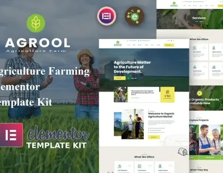 Agrool – Agriculture Farming Elementor Template Kit