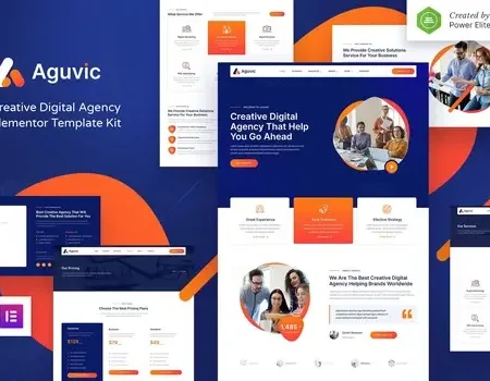 Aguvic – Creative Digital Agency Elementor Template Kit