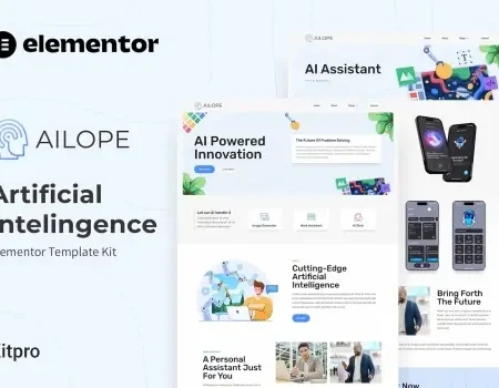 Ailope – Artificial Intelligence Elementor Template Kit