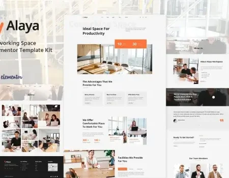 Alaya – Coworking Space Elementor Template Kit