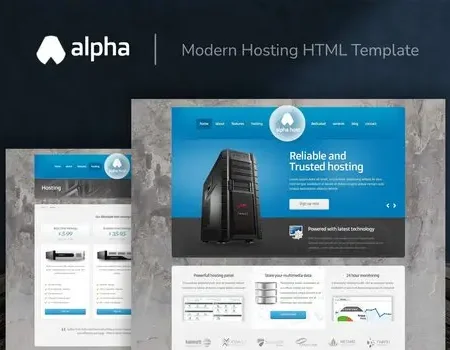 Alpha – Modern Hosting HTML Template