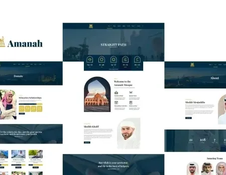 Amanah – Mosque & Islamic Center Elementor Template Kit