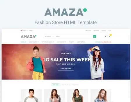 Amaza – Fashion Store HTML Template