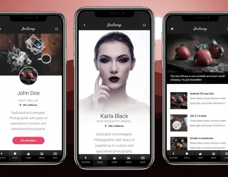 AMP Insta Mobile | Google AMP Mobile Template
