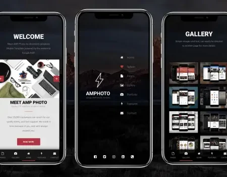 AMP Photo Mobile | Google AMP Mobile News Template