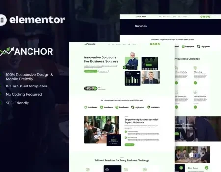 Anchor – Business Consulting Elementor Template Kit