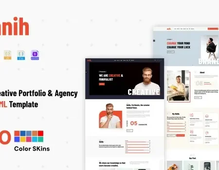 Anih – Creative Portfolio Agency Template | HTML Template