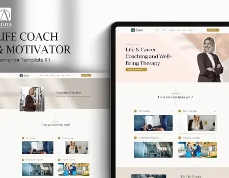 Anna – Life Coach & Motivator Elementor Template Kit