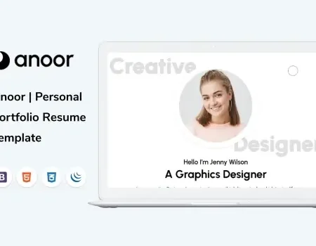 Anoor | Personal Portfolio Resume Template