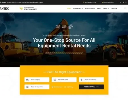 Antek – Construction Equipment Rental HTML
