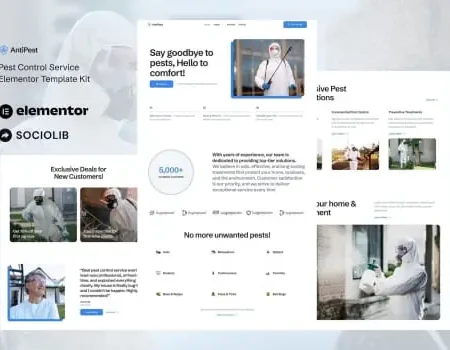 AntiPest – Pest Control Service Elementor Template Kit