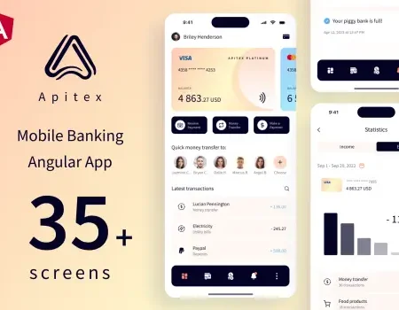 Apitex – Mobile Banking Angular App | PWA
