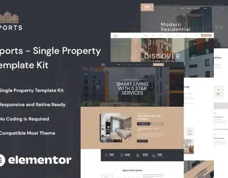 Aports – Single Property Elementor Template Kit