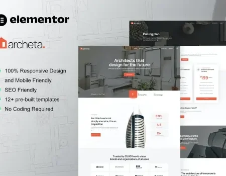 Archeta – Architecture & Construction Service Elementor Template Kit