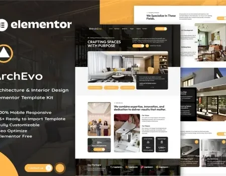 ArchEvo – Architecture & Interior Design Elementor Template Kit