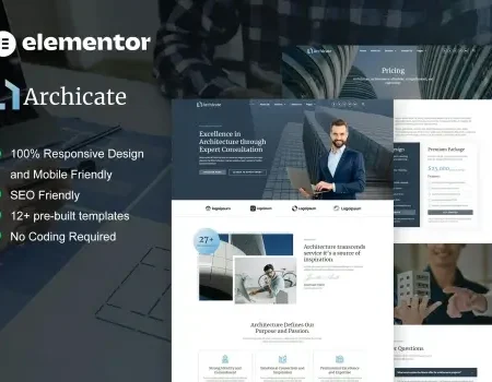 Archicate – Architecture & Construction Consultant Elementor Pro Template Kit