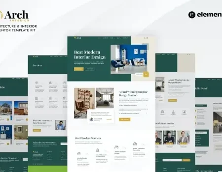 Archinterior – Interior Design & Architecture Elementor Pro Template Kit