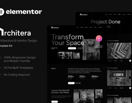 Architera – Architecture & Interior Design Elementor Template Kit