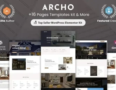 Archo – Architecture & Interior Elementor Template Kit