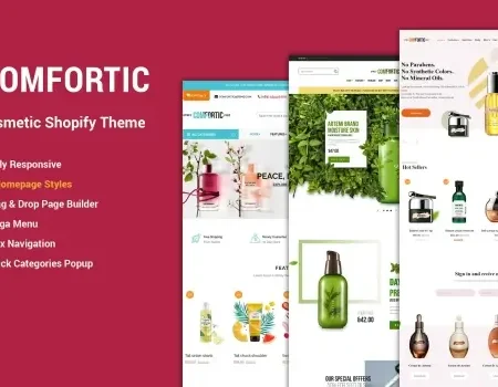 Comfortic – Clean Responsive Beauty & Cosmetic Shopify Theme