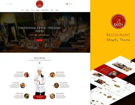 Eatzy | Restaurant Sectioned Shopify Theme