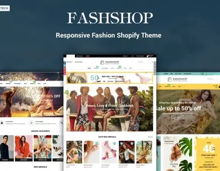 FashShop – Drag & Drop Bootstrap 4 Shopify Theme
