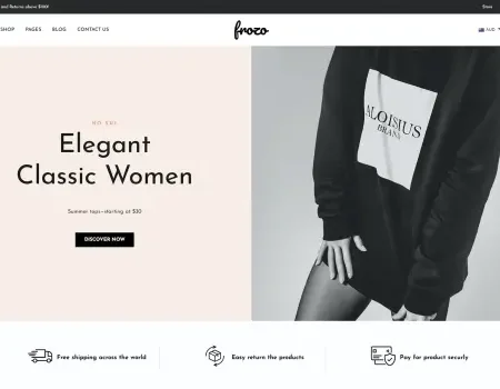 Frozo – Clothing and Fashion Shopify Theme