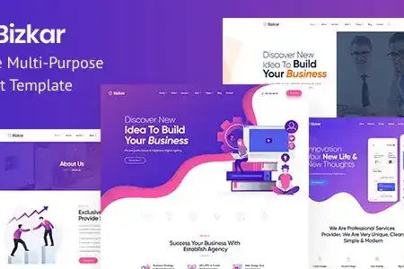 Bizkar – Creative Multi-Purpose React Template