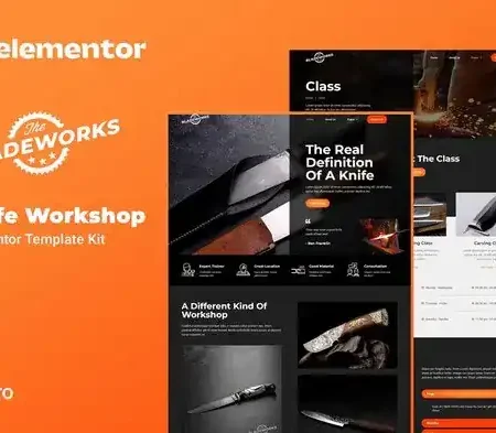 Bladeworks – Knife Workshop Elementor Template Kit