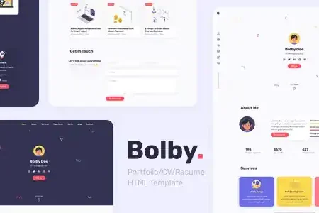 Bolby – Portfolio/CV/Resume HTML Template