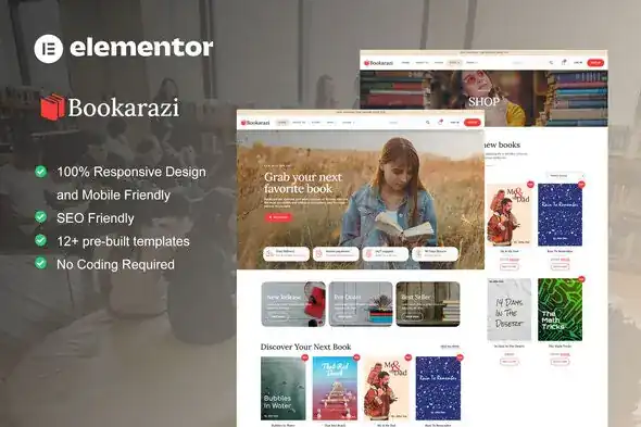 Bookarazi – Author -& Publisher- Elementor -Template -Kit-khoplugin.com Bookarazi – Author Publisher Elementor Template Kit khoplugin.com