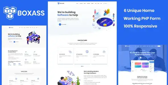 Boxass – Startup- Landing- Page -Template-khoplugin.com Boxass – Startup Landing Page Template khoplugin.com