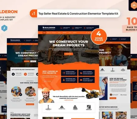 Builderon – Construction And Industry Template Kit