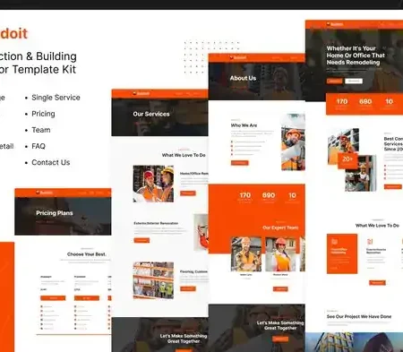 Buildoit | Construction & Building Elementor Template Kit