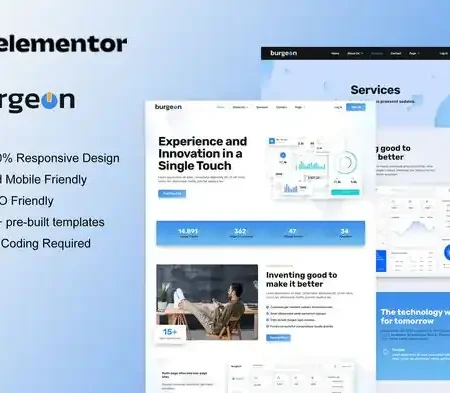 Burgeon – Tech Startup Business Elementor Template Kit