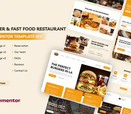 Burgero | Burger & Fast Food Restaurant Elementor Template Kit
