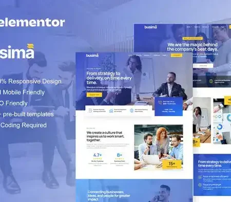 Busima – Business Consultant Elementor Template Kit
