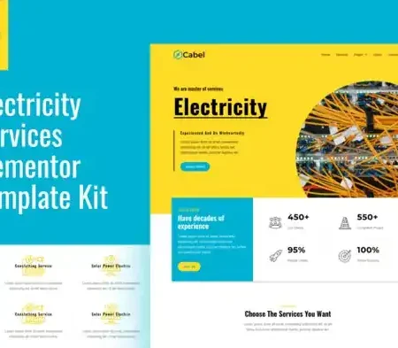Cabel – Electricity Services Elementor Template Kit
