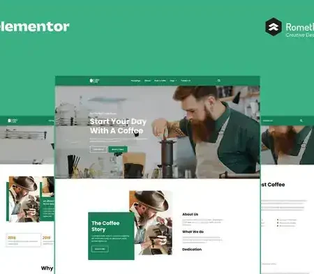 Cafein – Coffee Bar & Cafe Elementor Pro Full Site Template Kit