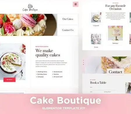 Cake Boutique – Cake Elementor Template Kit