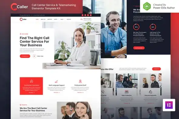 Callerr – Call -Center -Service &- Telemarketing -Elementor -Template -Kit-khoplugin.com Callerr – Call Center Service Telemarketing Elementor Template Kit khoplugin.com