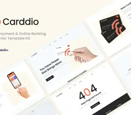 Carddio – Card Payment & Online Banking Elementor Template Kit