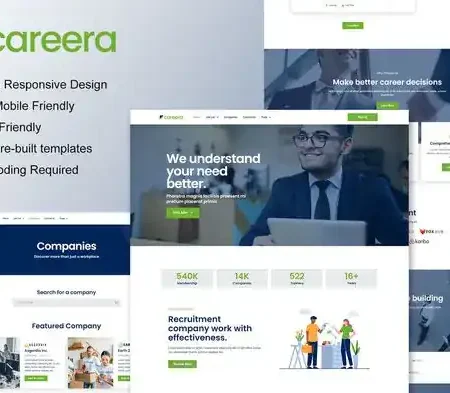 Careera – Recruitment Agency Elementor Template Kit