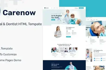 Carenow – Medical & Dentist HTML Tempate