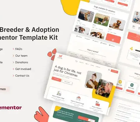 Carine | Dog Breeder & Adoption Elementor Template Kit