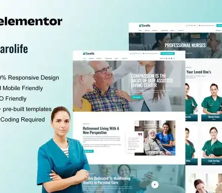 Carolife – Home Care & Private Nursing Services Elementor Template Kit