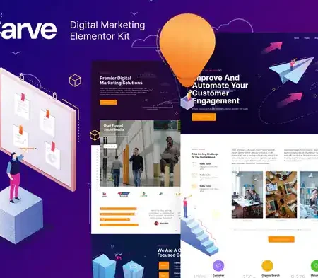 Carve — Digital Marketing Elementor Template Kit